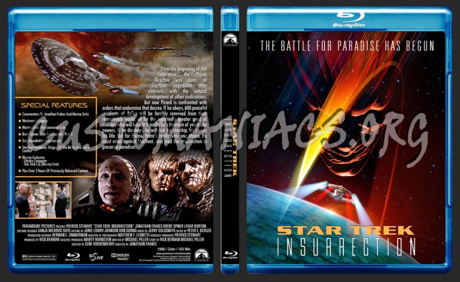 Star Trek: Insurrection blu-ray cover