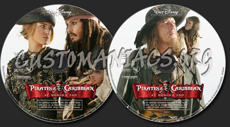 Pirates of the Caribbean: At World's End dvd label