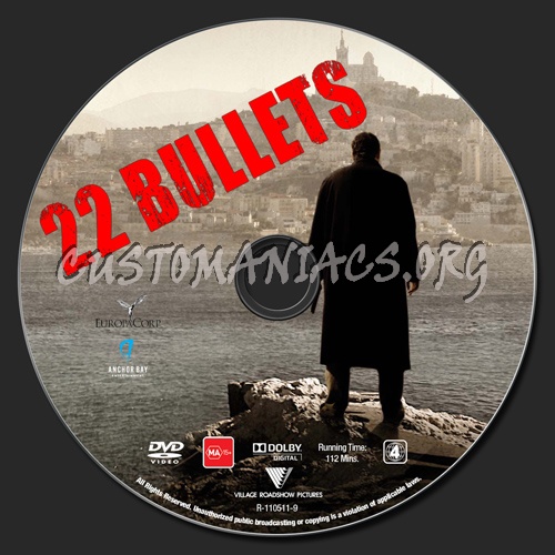 22 Bullets dvd label