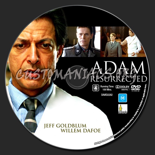 Adam Resurrected dvd label