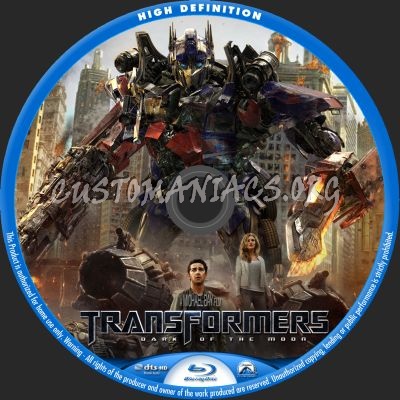 Transformers: Dark Of The Moon blu-ray label