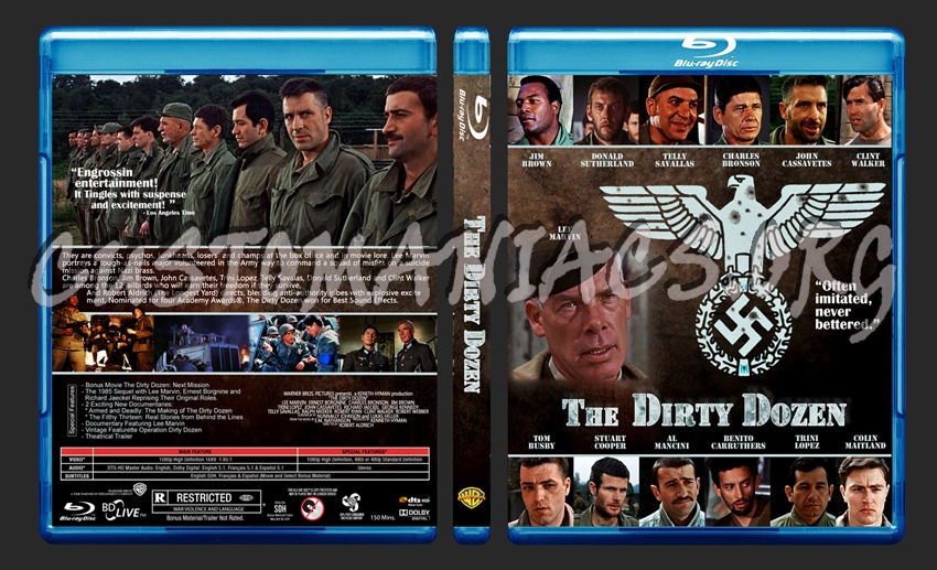 The Dirty Dozen (1967) blu-ray cover