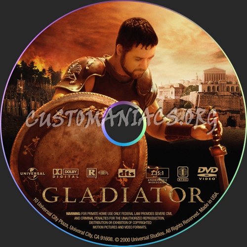 Gladiator dvd label