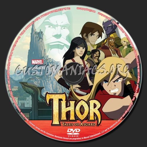 Thor: Tales of Asgard dvd label