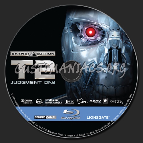 Terminator 2: Judgment Day blu-ray label