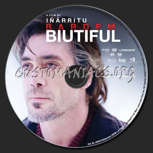 Biutiful dvd label