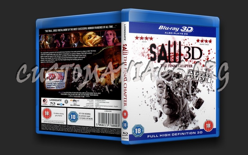 Saw The Final Chapter 3D blu-ray cover
