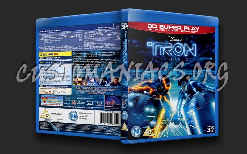 Tron 3D blu-ray cover