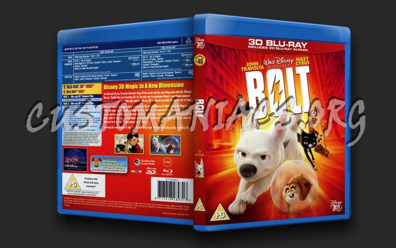 Bolt 3D blu-ray cover