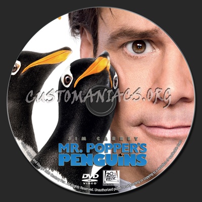 Mr. Popper's Penguins dvd label