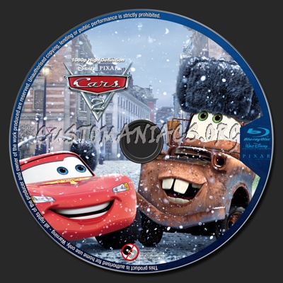 Cars 2 blu-ray label