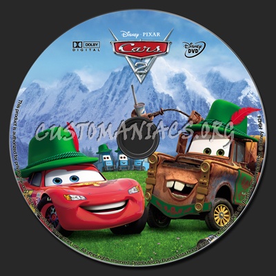 Cars 2 dvd label