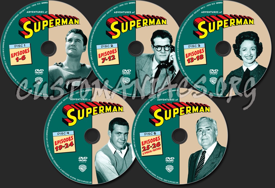 Adventures of Superman Seasons 5 & 6 dvd label