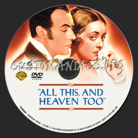 All This, and Heaven Too dvd label