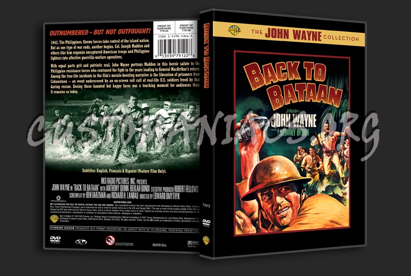 Back to Bataan dvd cover