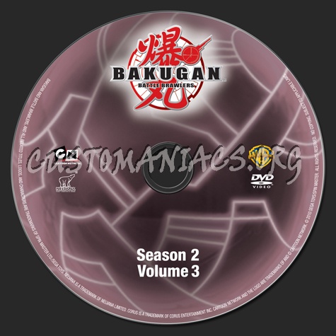 Bakugan Battle Brawlers Season 2 Volume 3 dvd label