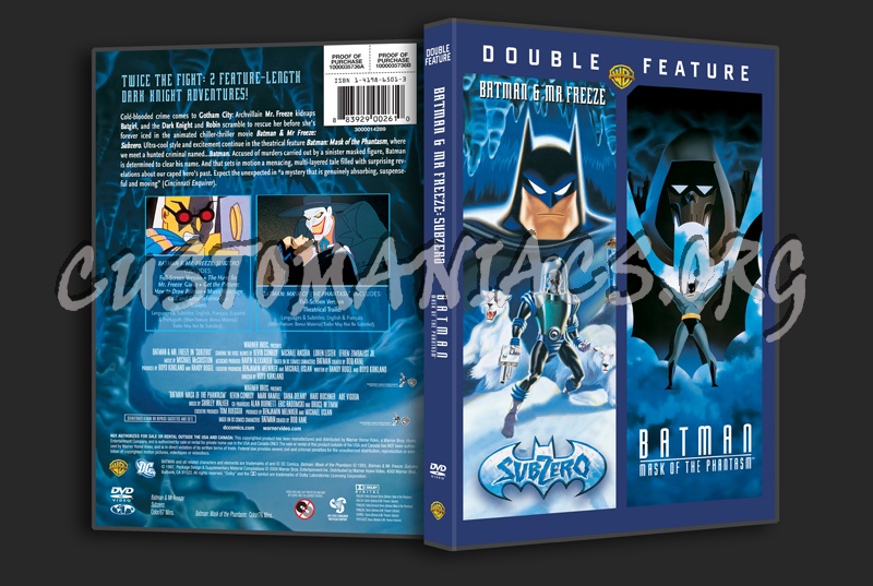 Batman & Mr Freeze Subzero / Batman Mask of the Phantasm dvd cover