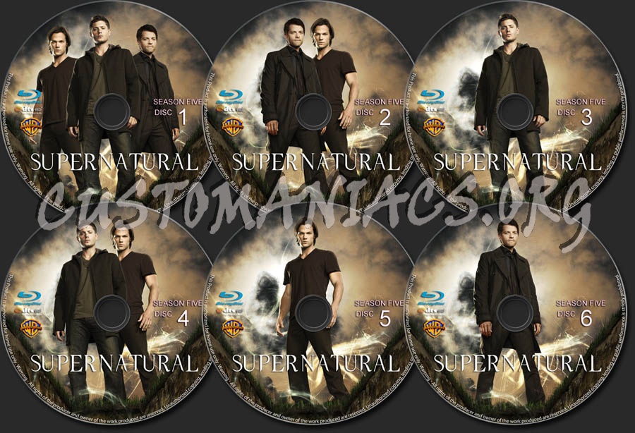 Supernatural Season 5 blu-ray label