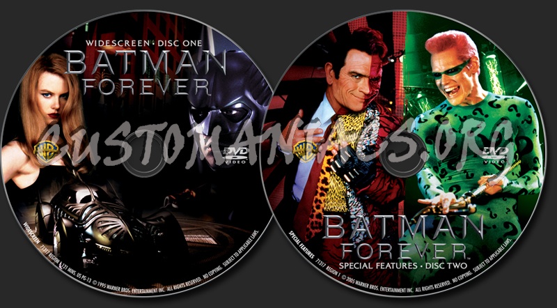 Batman Forever dvd label