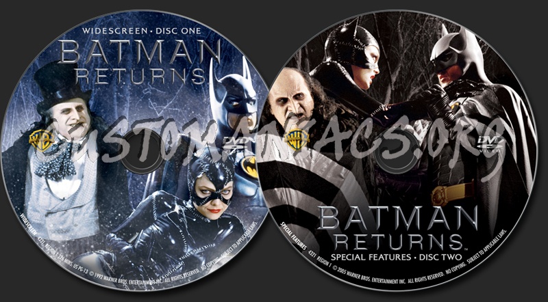 Batman Returns dvd label