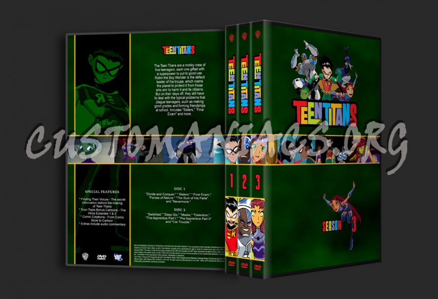 Teen Titans Season 1-3 dvd cover