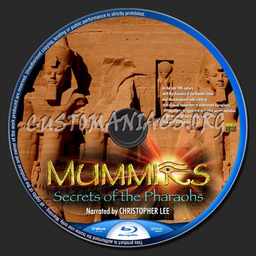 Mummies: Secrets Of The Pharaohs blu-ray label