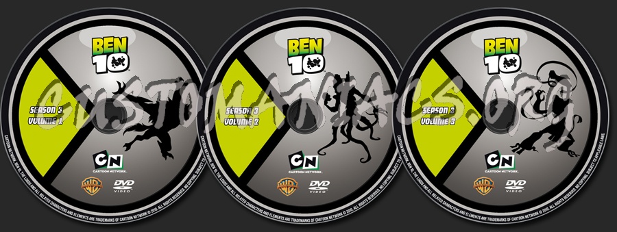 Ben 10 Season 3 dvd label