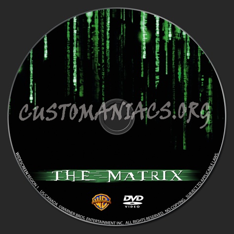 The Matrix dvd label