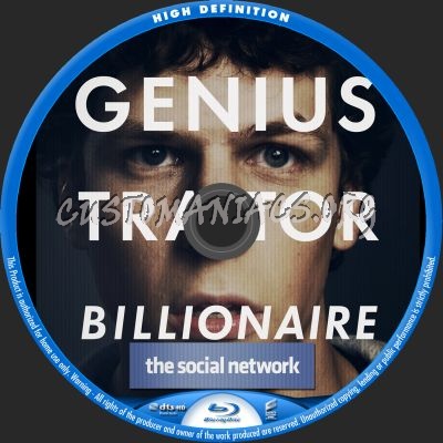 The Social Network blu-ray label