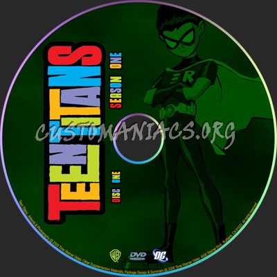 Teen Titans dvd label