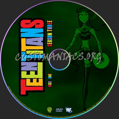 Teen Titans dvd label