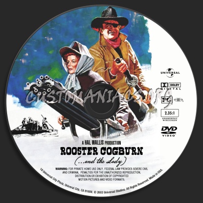 Rooster Cogburn (...and the Lady) dvd label