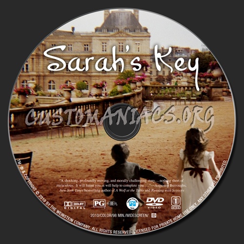 Sarah's Key dvd label