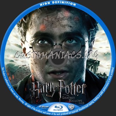 Harry Potter And The Deathly Hallows Part 2 blu-ray label