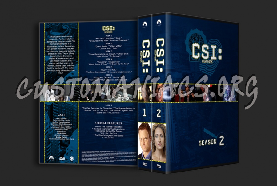 CSI New York Season 1-2 dvd cover