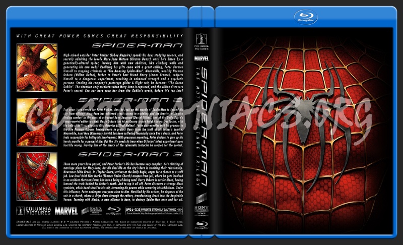 "Spider-Man" Trilogy blu-ray cover