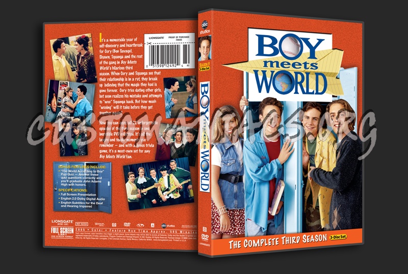 Boy Meets World Season 3 dvd cover