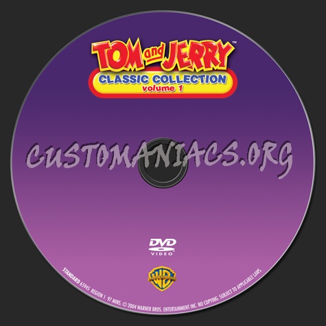 Tom and Jerry Classic Collection Volume 1 dvd label