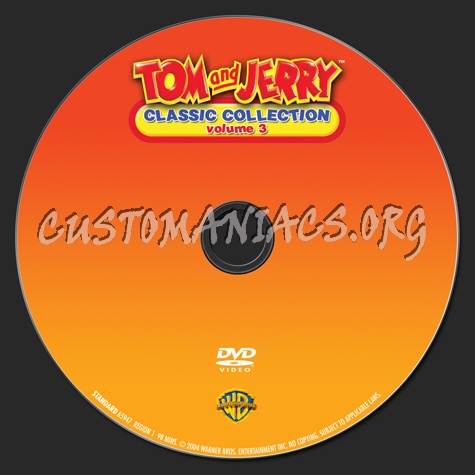 Tom and Jerry Classic Collection Volume 3 dvd label
