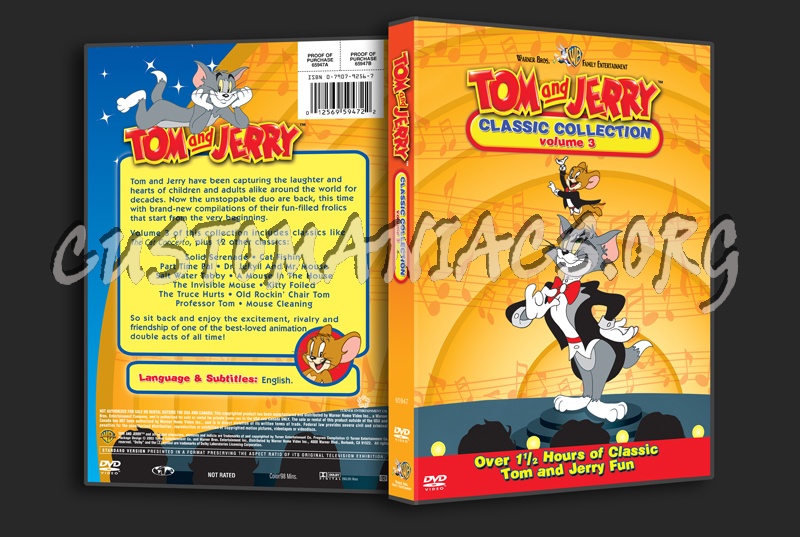 Tom and Jerry Classic Collection Volume 3 dvd cover