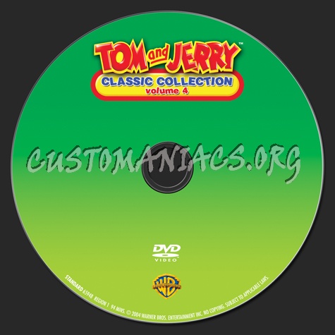Tom and Jerry Classic Collection Volume 4 dvd label