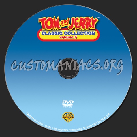 Tom and Jerry Classic Collection Volume 5 dvd label