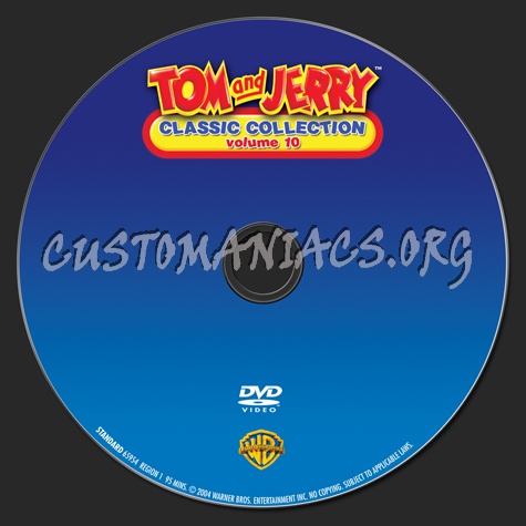 Tom and Jerry Classic Collection Volume 10 dvd label