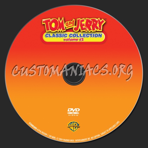 Tom and Jerry Classic Collection Volume 12 dvd label