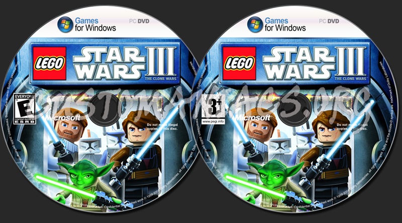 Games for Windows Lego Star Wars III dvd label