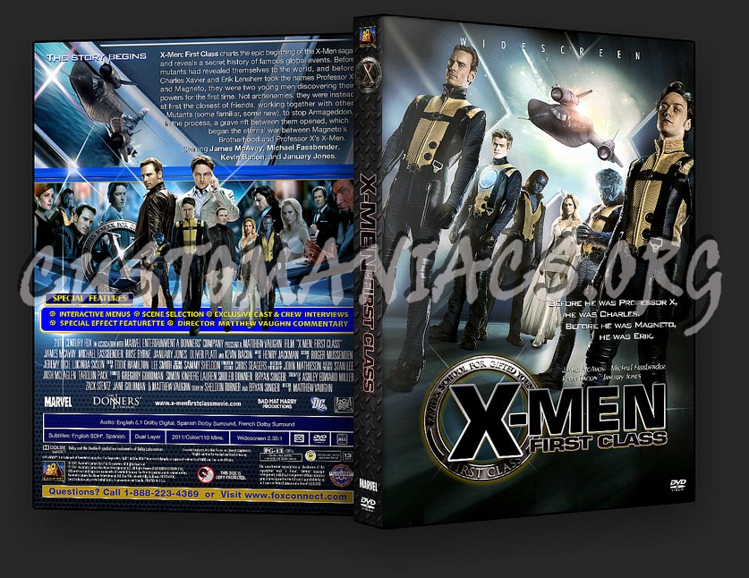 X-Men: First Class dvd cover