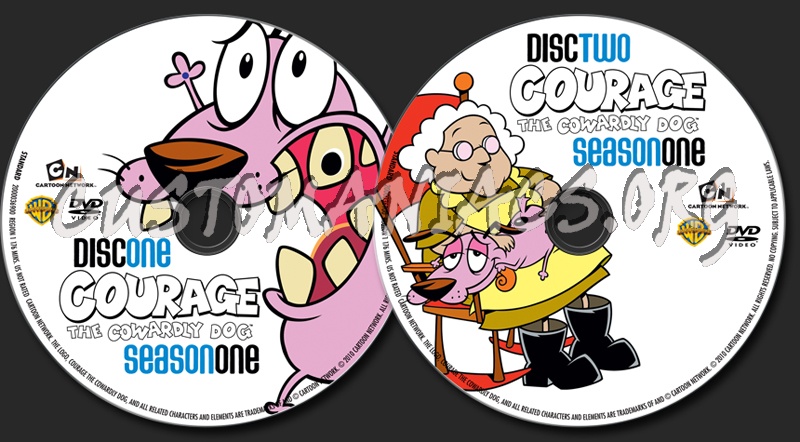 Courage the Cowardly Dog Season 1 dvd label