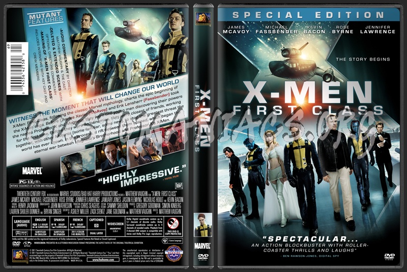 X-Men: First Class dvd cover