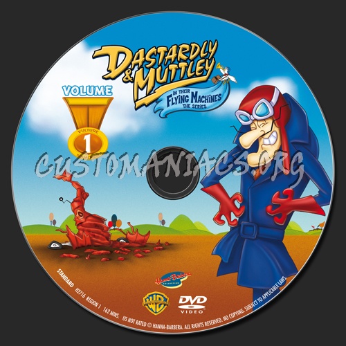 Dastardly & Mutley in their Flying Machines Volume 1 dvd label