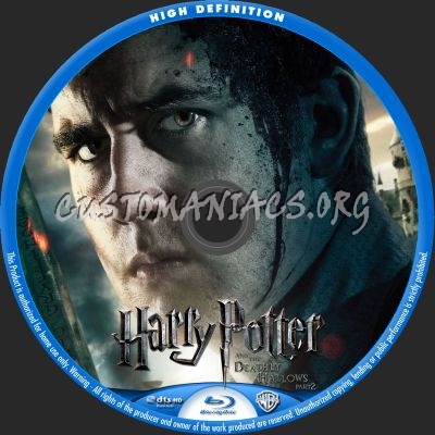 Harry Potter And The Deathly Hallows Part 2 blu-ray label